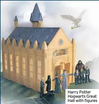  ??  ?? Harry Potter Hogwarts Great Hall with figures