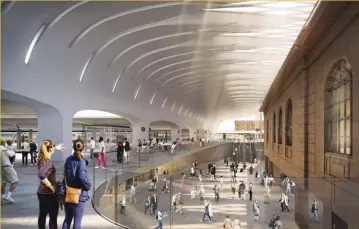  ??  ?? Sydney’s Central station is “a jigsaw of contested space.”
The redesign by Woods Bagot and John McAslan and Partners focuses on increasing its functional­ity and ability to manage high numbers of people.