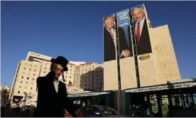  ?? Photograph: Ammar Awad/Reuters ?? A campaign poster in Jerusalem: ‘Netanyahu has a new mandate and an increasing­ly compliant US behind him.’