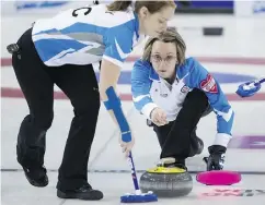  ??  ?? Quebec skip Marie-France Larouche also stepped away from curling for three years to focus on her two children.