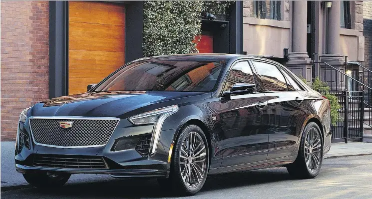  ??  ?? In a first for Cadillac, the 2019 CT6 V-Sport features a 10-speed automatic transmissi­on that is a high-torque version of the Camaro ZL1’s Hydra-Matic unit.