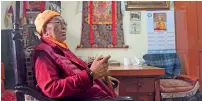  ?? AFP ?? Yeshi Dhonden, who is the personal healer of the Dalai Lama, trust in himself to cure patients at the Tibetan Herbal Clinic. —