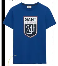  ??  ?? Même mouillé, il reste sec, le tissu « Tech Prep » de la collection Gant x Le Mans. Ce T- shirt aurait- il plu à Jacky Ickx, six fois vainqueur au Mans ?