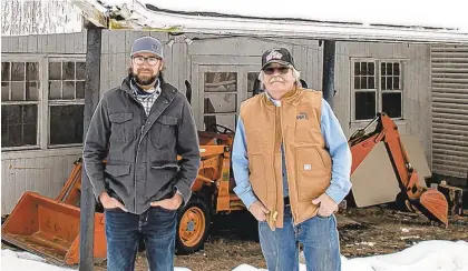  ?? APRIL GAMIZ/THE MORNING CALL ?? Father and son Lower Macungie Township Commission­ers Ron R. and Ron W. Beitler bought the old Willows Restaurant and surroundin­g property in December. Last month, they were preparing to demolish the restaurant, which was a Lehigh Valley staple serving classic Pennsylvan­ia Dutch cuisine before it closed because of flooding. The Beitlers plan to convert a 114-year-old barn on the property into a brewery and distillery with apartments on the upper floor.