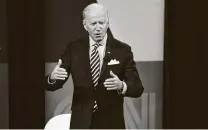  ?? Saul Loeb / AFP via Getty Images ?? President Joe Biden answers a question from the audience at a CNN town hall Tuesday in Milwaukee.