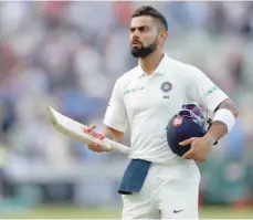  ?? — Reuters ?? India’s Virat Kohli during the first Test against England at Edgbaston.