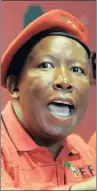  ??  ?? UNSCATHED: EFF leader Julius Malema.