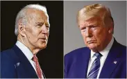  ?? Associated Press ?? As Democrats rally around Joe Biden, President Donald Trump’s virus response may affect the vote.