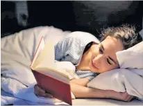  ?? ?? A novel idea: reading a book can help you drift off, but avoid screens, which have the opposite effect