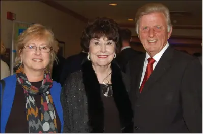  ??  ?? Courtney Pledger, director of the Arkansas Educationa­l Television Network, with Dorothy Morris and former Gov. Mike Beebe