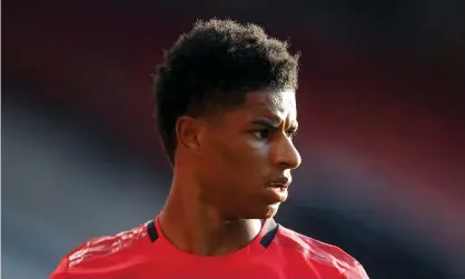  ??  ?? Marcus Rashford: ‘A significan­t number of children are going to bed tonight not only hungry but feeling like they do not matter because of comments that have been made today.’ Photograph: Martin Rickett/PA