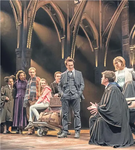  ??  ?? A scene from Harry Potter and the Cursed Child currently showing at London’s Palace.