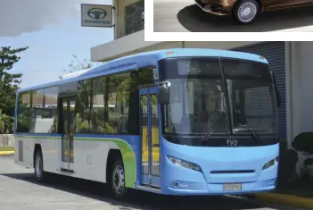  ??  ?? The Daewoo Bus BS120SN EURO5 is proudly made in the Philippine­s.