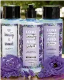  ??  ?? The Love Beauty and Planet Argan Oil and Lavender Collection