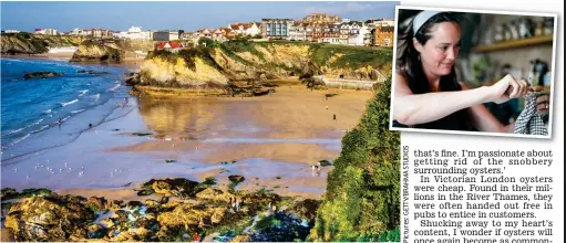  ??  ?? Surf and slurp: Newquay where Katy Davidson (top right) holds her masterclas­s