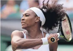  ?? AP ?? Top seed Serena Williams is chasing her 21st Grand Slam title.