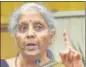  ??  ?? Nirmala Sitharaman