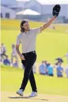  ?? FRANK FRANKLIN II/AP ?? Tommy Fleetwood waves to spectators after finishing the final round with a 7-under 63 at the U.S. Open on Sunday.