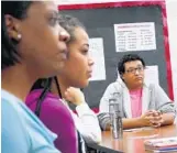  ?? LLOYD FOX/BALTIMORE SUN ?? Students at Hammond High School in Columbia meet in a focus group to discuss issues relevant to students of color, including minority representa­tion in Advanced Placement classes.