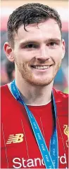  ??  ?? Champions League winner Andy Robertson thanked Paul Paton and John Rankin for helping shape his career.