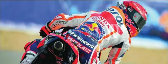  ?? MOTOGP ?? Marc Márquez, durante los entrenamie­ntos libres de ayer en Jerez