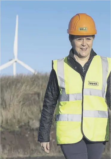  ?? ?? ↑ Nicola Sturgeon has been drawn into a row over the use of a misleading wind energy statistic