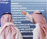  ?? Supplied ?? Saudi stock market operator Tadawul Group gained 1.69 percent at the end of Tuesday, rebounding from its losses on Monday.