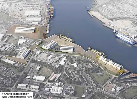  ?? ?? > Artist’s impression of Tyne Dock Enterprise Park