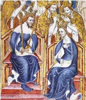  ??  ?? Verse and diversity Richard II and Anne of Bohemia as depicted in a contempora­ry manuscript. The cosmopolit­an nature of England’s court in this perioF wCs Cn iOportCnt inʚuenEe on %hCuEeros worM