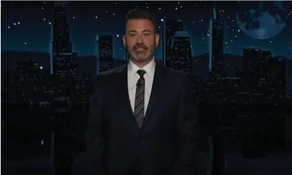  ?? ?? Jimmy Kimmel on the House voting to ban TikTok: ‘This is a big deal. This is like iPhone Footloose, and there’s no Kevin Bacon to save us.’ Photograph: YouTube