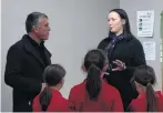  ?? PHOTO: SUPPLIED ?? Keeping calm . . . Palmerston School teacher aide Sarah Jane Kelly shows Waitaki MP Miles Anderson around the school’s wellbeing space yesterday.