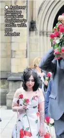  ??  ?? Andrew Roussos bears his daughter’s coffin with son Xander