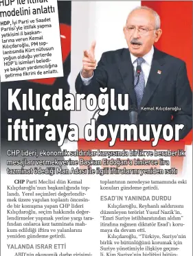  ??  ?? Kemal Kılıçdaroğ­lu
