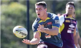  ?? ?? Troy Dargan training during his time at the Brisbane Broncos. Dargan has died after a motorcyle accident in the Cook Islands. Photograph: Dave Hunt/AAP