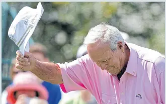  ??  ?? Palmer at his tournament, the Arnold Palmer Invitation­al, in Orlando in 2008.