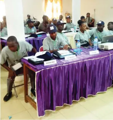  ??  ?? Ex-militants during the training Usman A. Bello