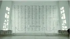 ?? ?? USS Arizona Memorial wall of remembranc­e