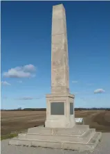  ??  ?? Marston Moor obelisk, erected as a memorial to the battle (Photo by Keith Ruffles)