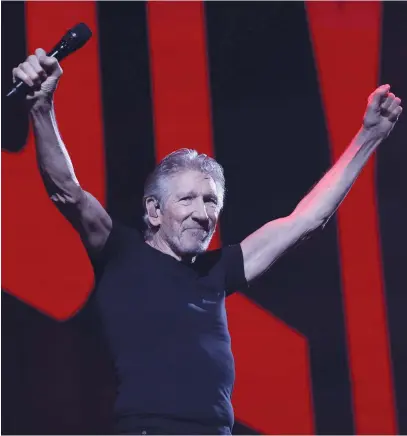  ?? (Mario Anzuoni/Reuters) ?? ROGER WATERS: His concert in Frankfurt took place in what was a detention camp during WWII, where 3,000 Jewish men were held on Kristallna­cht before being sent off to be murdered.