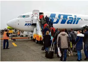  ?? Foto: dpa/epa/ Yuri Kochetkov ?? Flughafen Moskau: Die russische Luftfahrt wird von den Sanktionen hart getroffen.