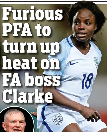  ?? GETTY IMAGES ?? Shameful: the poor handling of Eni Aluko (above) has put Clarke’s (left) future at the FA in serious doubt
