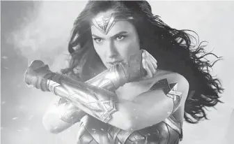  ??  ?? Gal Gadot as the superhero in Patty Jenkins’ Wonder Woman.