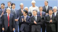  ??  ?? PRIME Minister Shinzo Abe and other Group of 20 leaders at last year’s G20 summit in Buenos Aires.