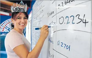  ?? Photo: DANIELLE STREET ?? Beauty queen: Mathematic­s teacher Elena Turner wants to use her Mrs New Zealand profile to talk to students about the power of education.