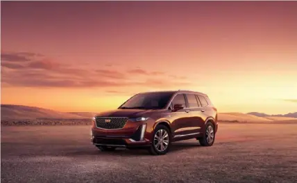 ?? Cadillac photos ?? The Cadillac XT6 gets some improvemen­ts for the 2023 model year. It may look a lot like a Chevrolet Traverse, but it beats the poorer cousin in many ways.