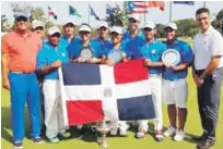  ??  ?? Selección de Golf Cup en el 2017. de la República Dominicana que ganó la Hoerman