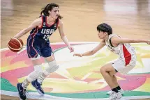  ?? Photo courtesy fiba.basketball ?? USA Basketball’s Morgan Cheli (13), who committed to UConn, is a guard at Archbishop Mitty High School in California.