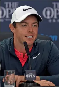  ?? AFP ?? Rory McIlroy interacts with media on Wednesday. —