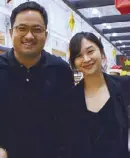  ??  ?? Landers Superstore chief financial officer Francis Reyes, and wine and liquor buyer Diana Yu