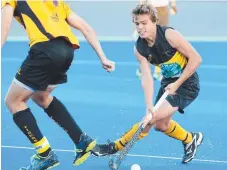  ??  ?? Will Mathison playing for Easts in the Brisbane Hockey League.